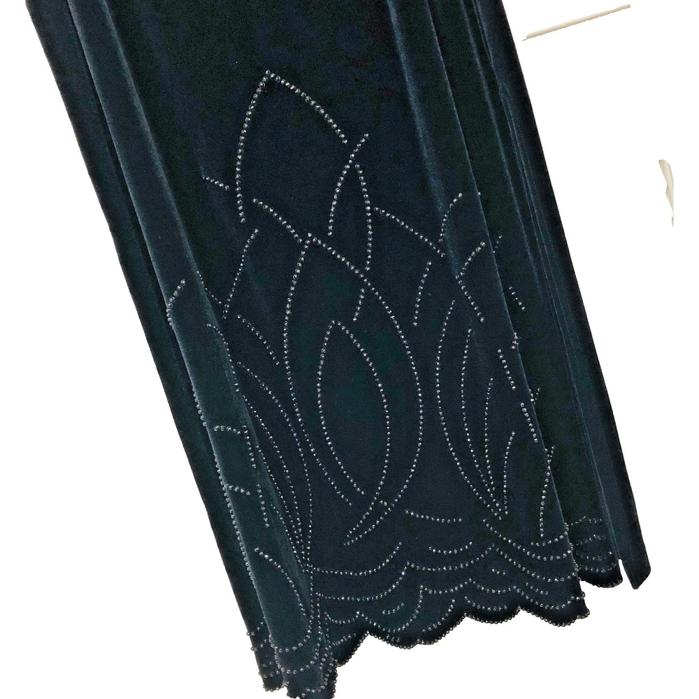 Vintage J R Nites Velvet Skirt Womens 14W Maxi Sequin Embellished Whimsigoth USA